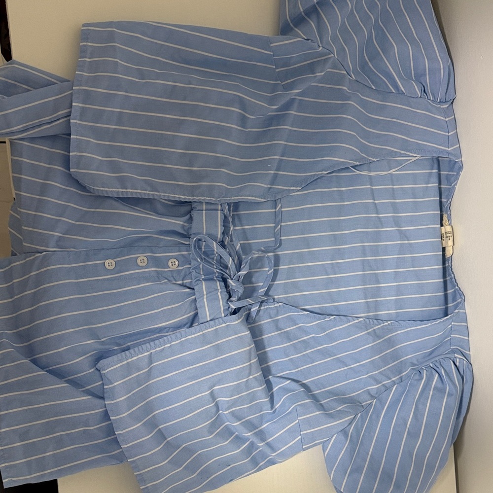Blue Striped Coverup Set